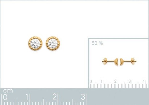 BOUCLES D'OREILLES PLAQUE OR